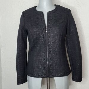 Juliette Longuet | Studded Metallic Sheen Jacket